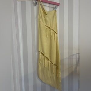 NBD One Shoulder Yellow Dress